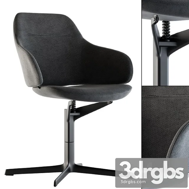 Office chair modern fabric 2 3D Model Free