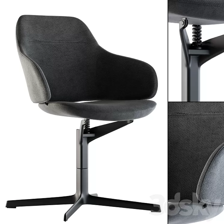 Office Chair Modern Fabric 3D Model Free