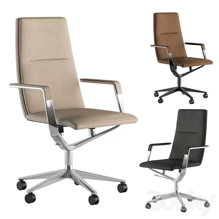Office Chair Set 10 3D Model