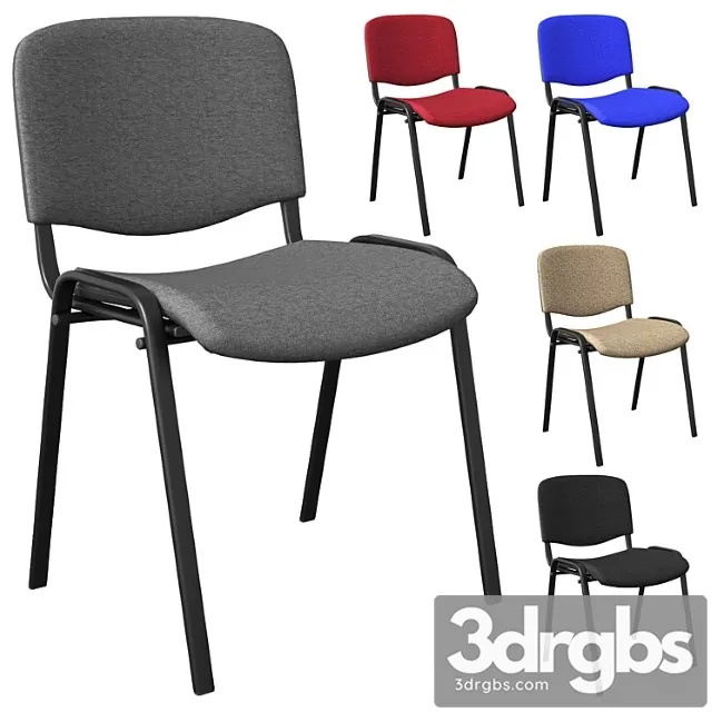Office chair set iso 2 3D Model Free