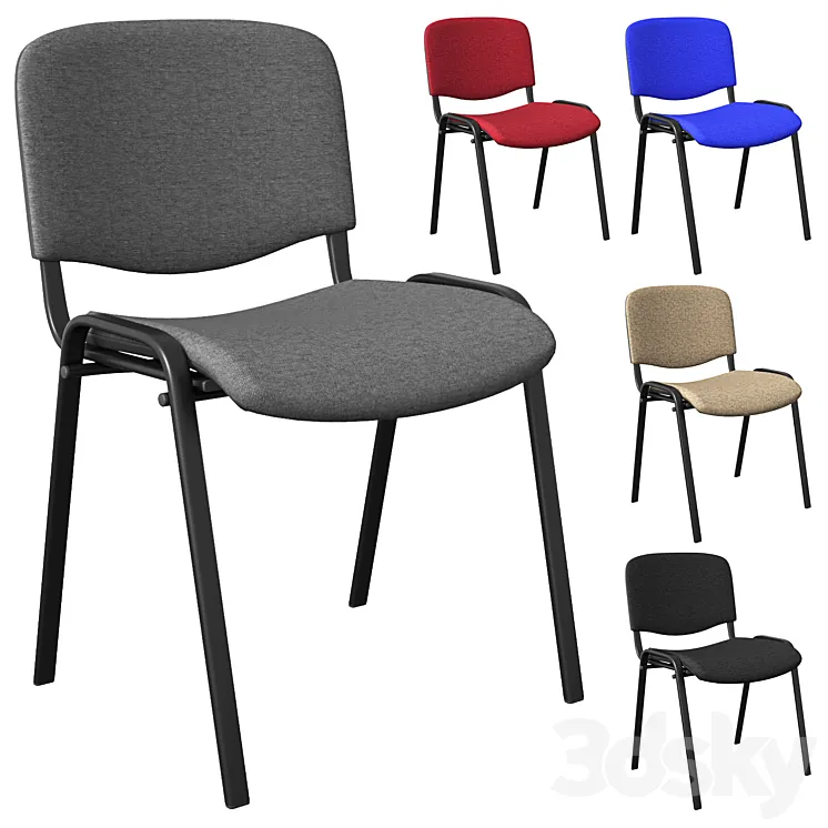 Office Chair Set ISO 3D Model Free