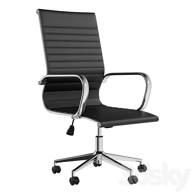 Office chair Seville High Black 3D Model