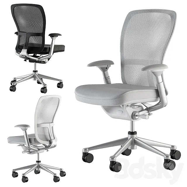 Office Chair Zody Black and White 3DModel