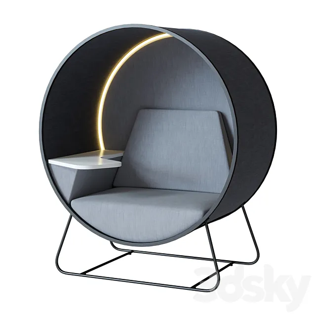 Office cubicle Connection Kuppel 3D Model