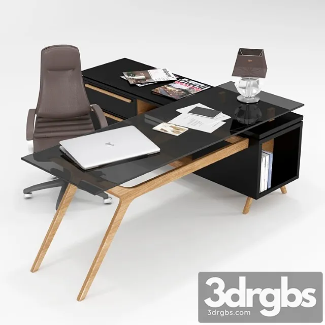 Office Desk 46 3D Model Free