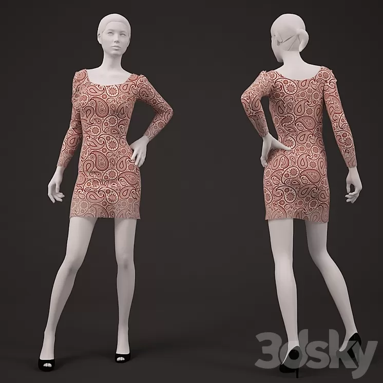 Office dress 3D Model
