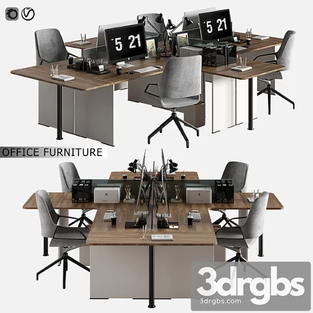 Office Furniture 07 3D Model Free
