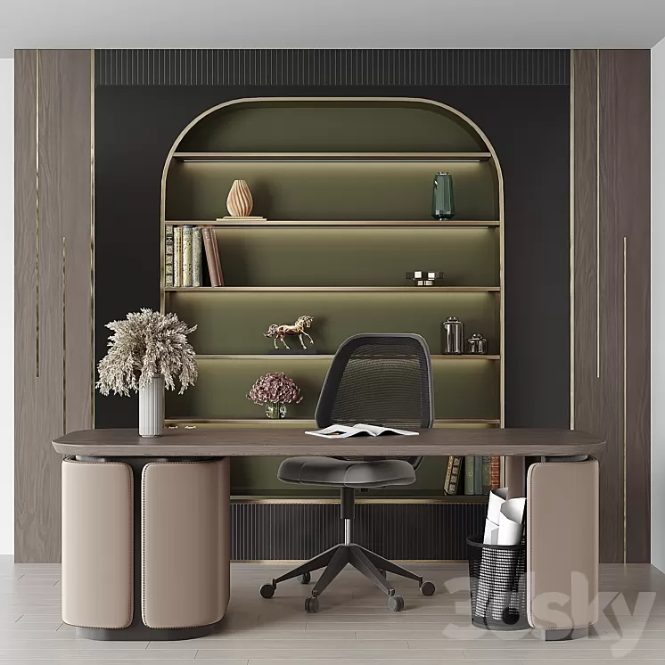 Office furniture 3D Model Free