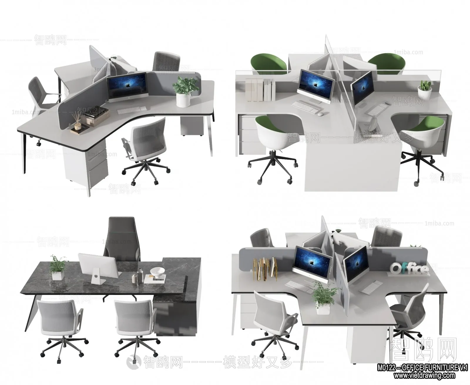 Office Furniture - 3D Models - Modern Style - 003