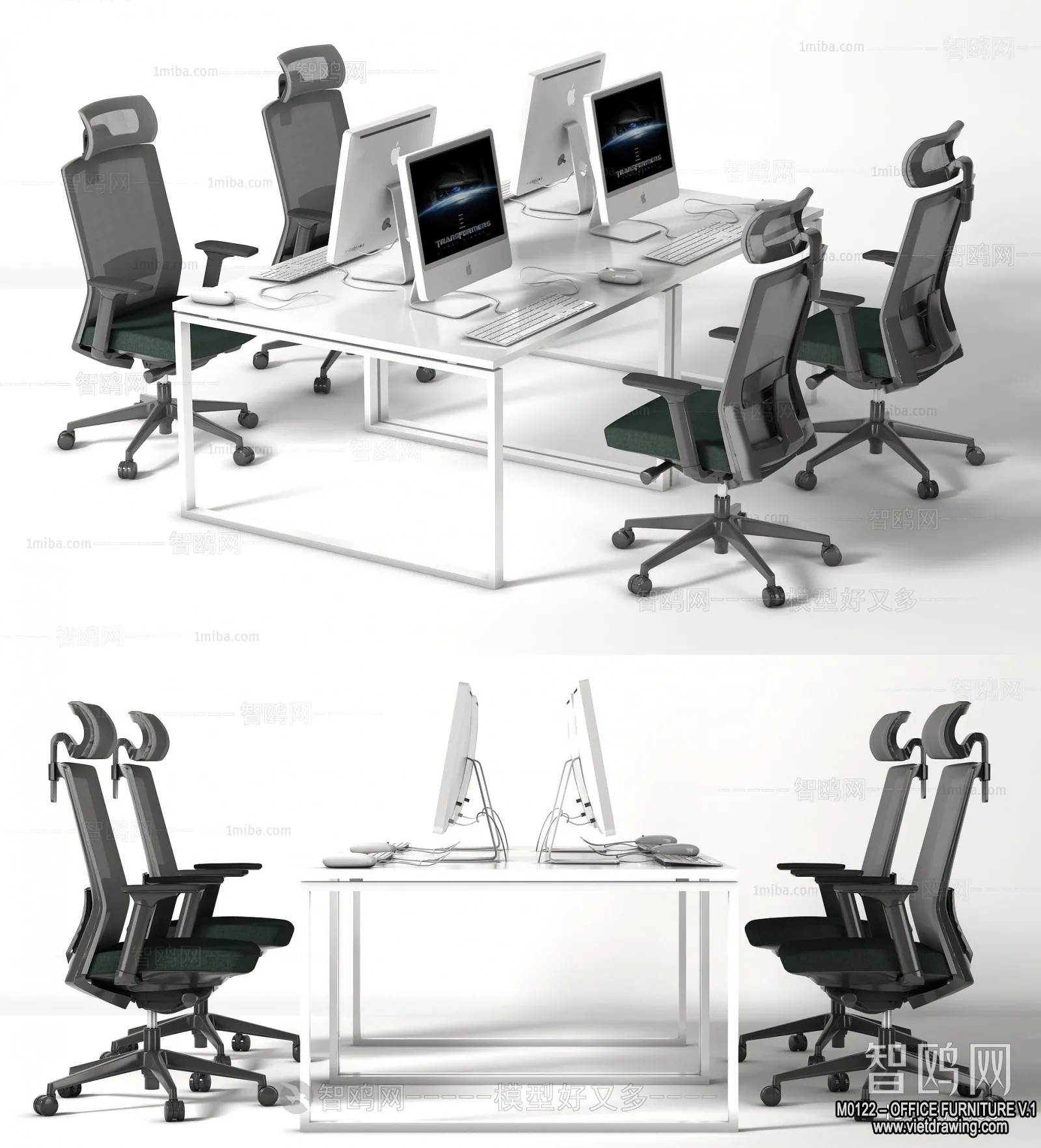 Office Furniture - 3D Models - Modern Style - 006