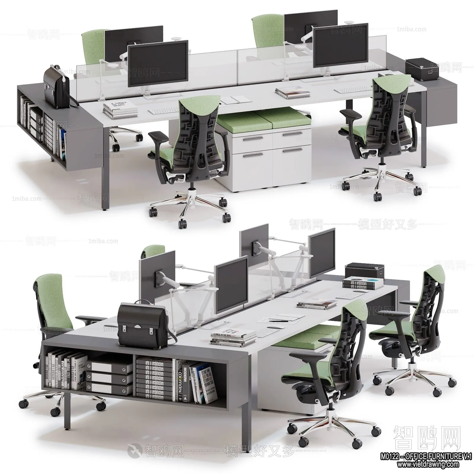Office Furniture - 3D Models - Modern Style - 008