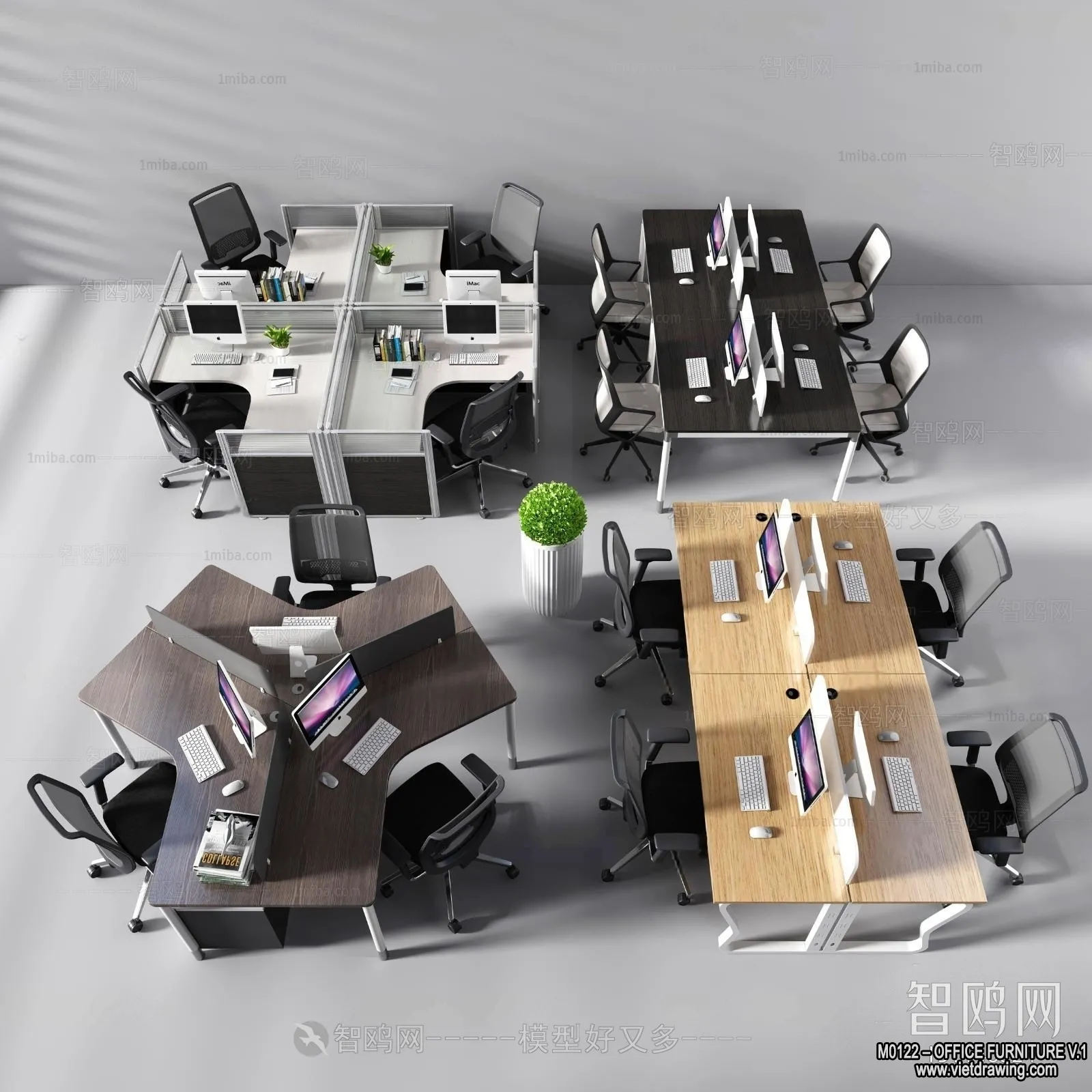 Office Furniture - 3D Models - Modern Style - 043
