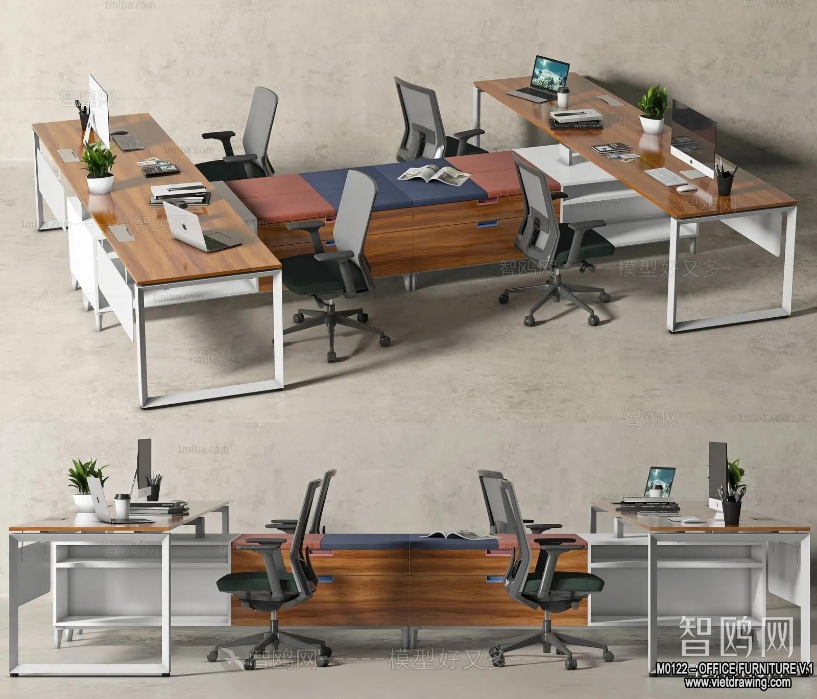 Office Furniture - 3D Models - Modern Style - 054
