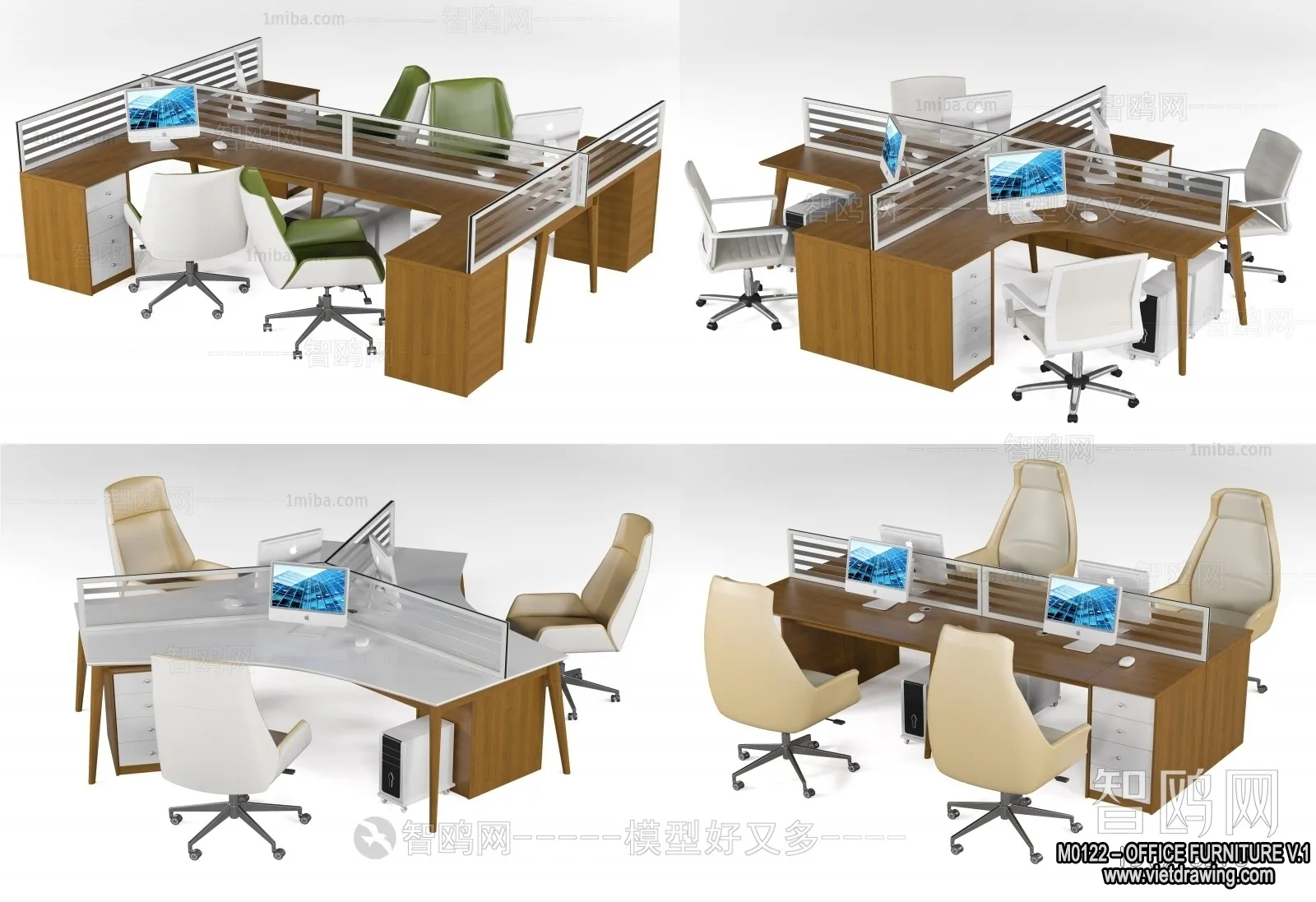 Office Furniture - 3D Models - Modern Style - 098