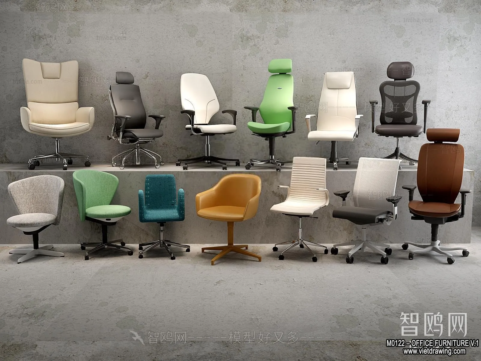 Office Furniture - 3D Models - Modern Style - 114