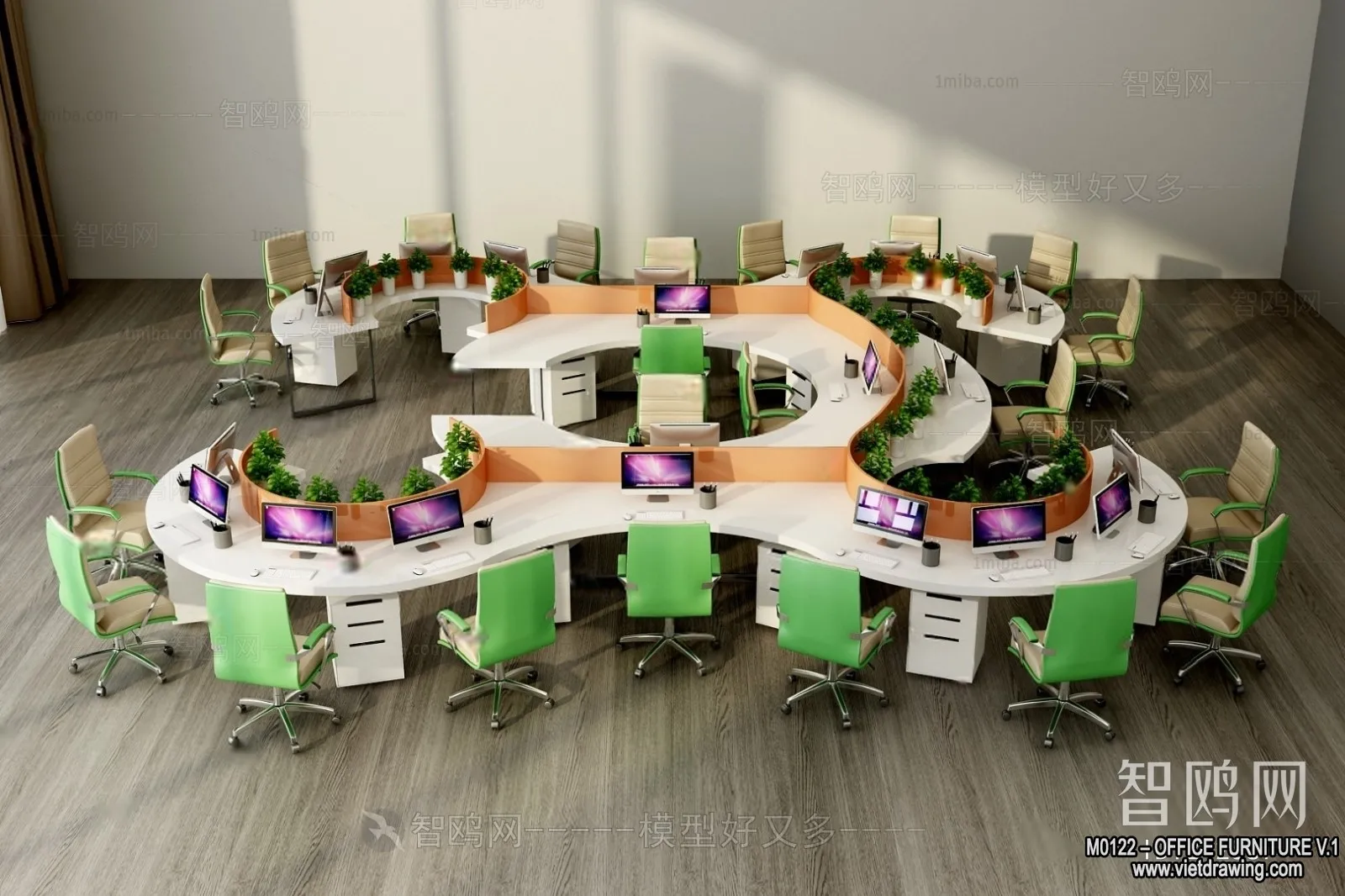 Office Furniture - 3D Models - Modern Style - 135