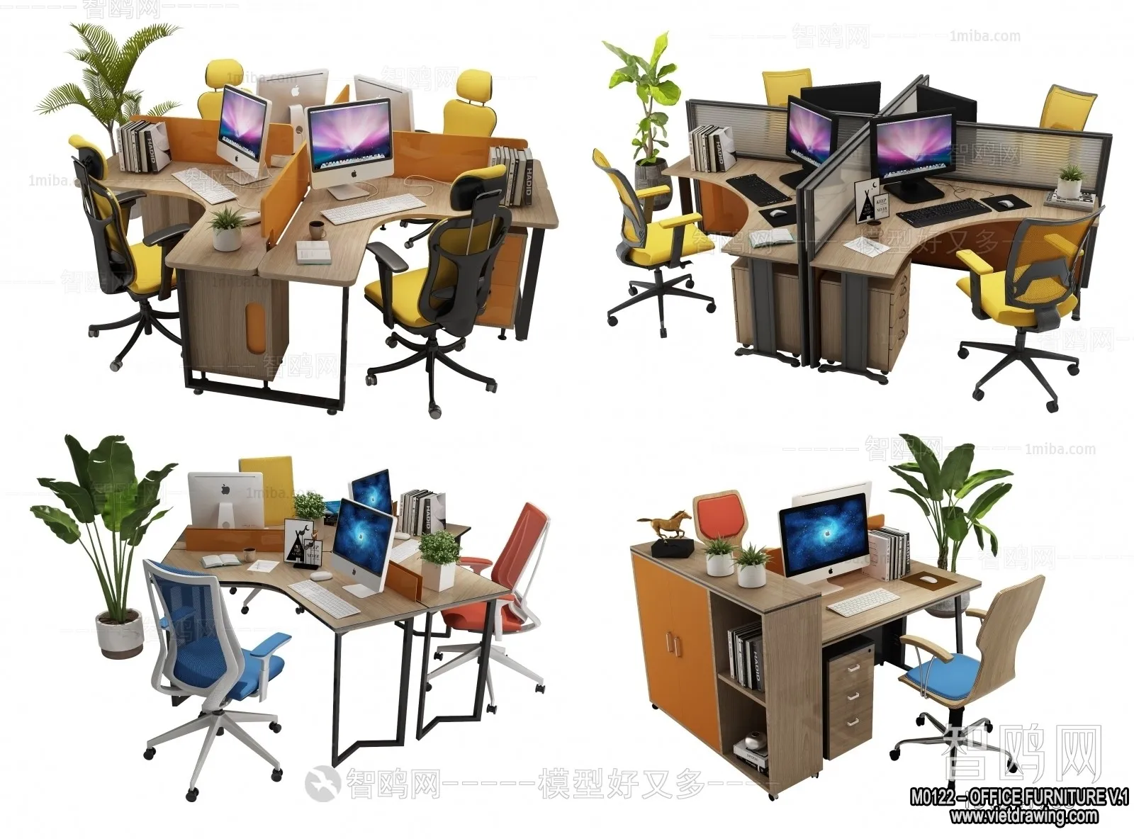 Office Furniture - 3D Models - Modern Style - 138