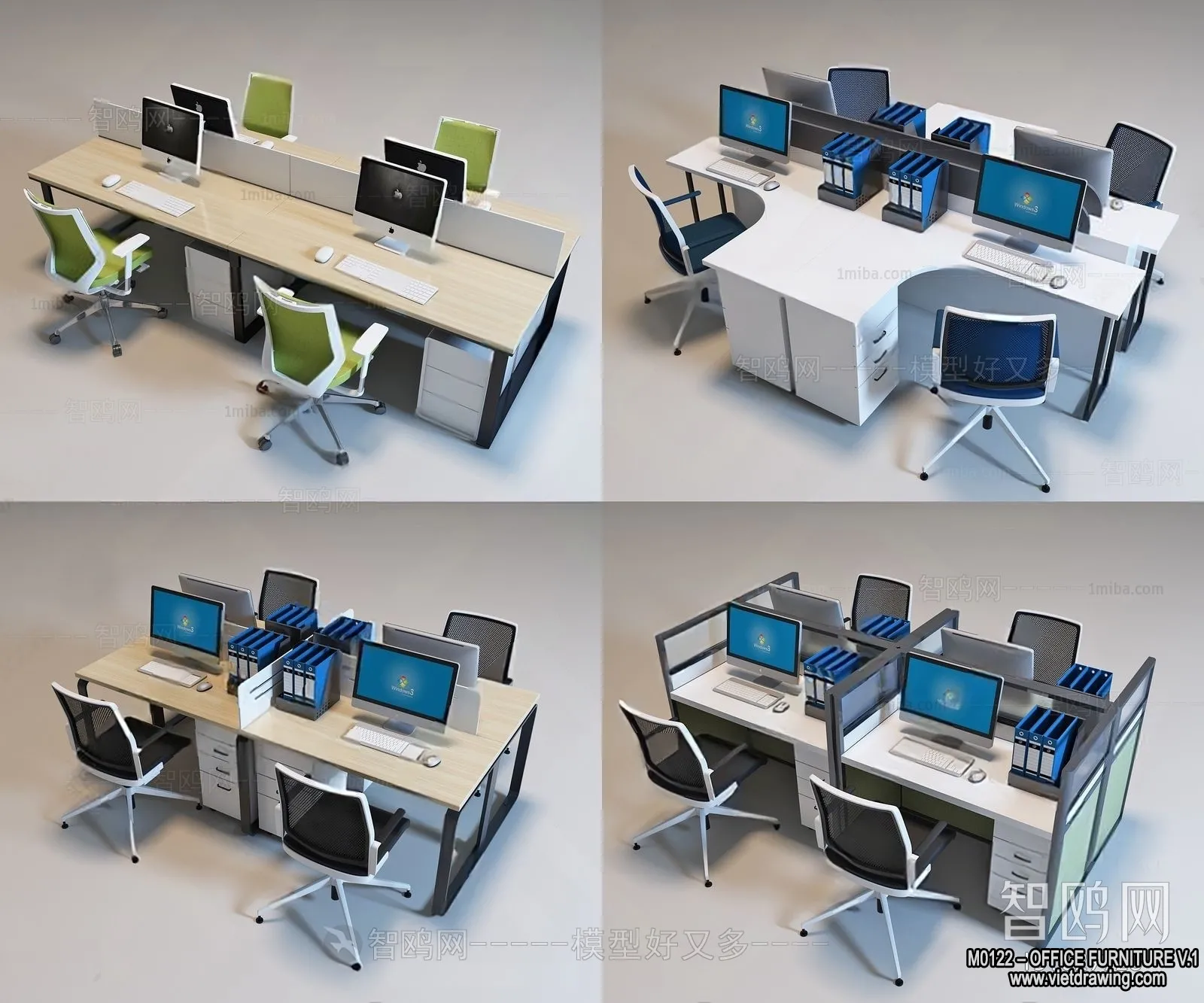 Office Furniture - 3D Models - Modern Style - 140