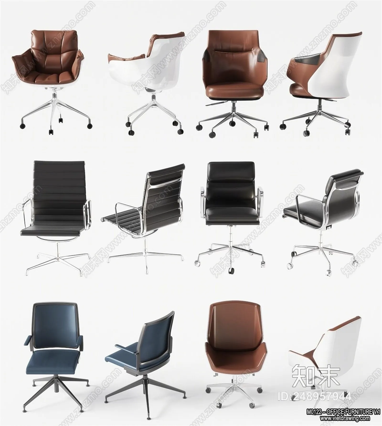 Office Furniture - 3D Models - Modern Style - 195