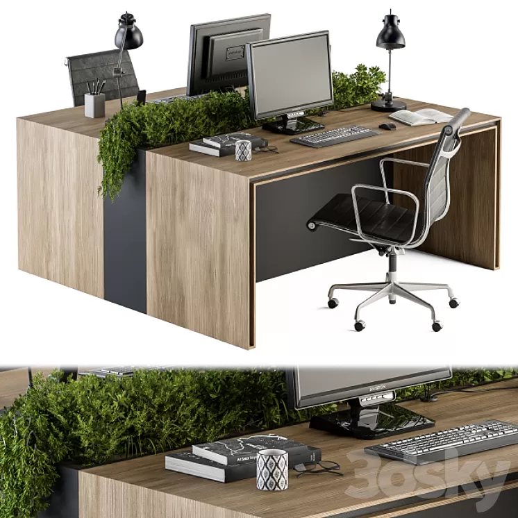 Office Furniture - employee Set 17 3D Model