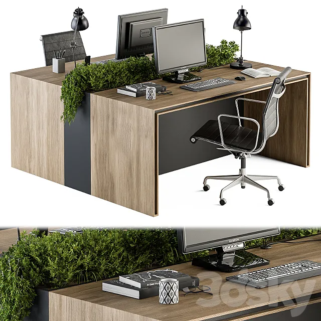 Office Furniture - employee Set 17 3DModel