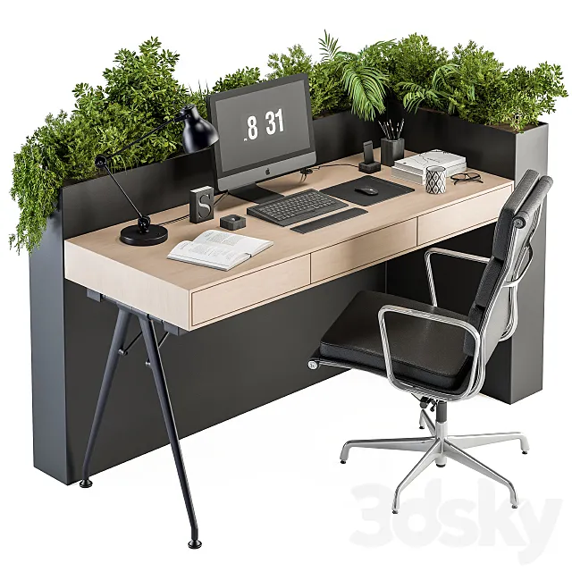 Office Furniture - employee Set 24 3DModel