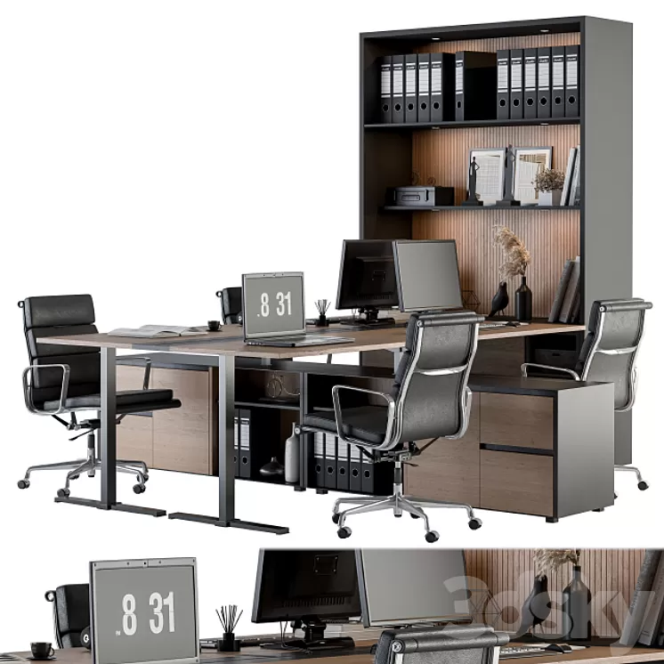 Office Furniture - employee Set 28 3D Model