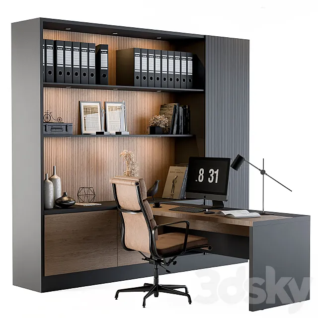 Office Furniture - Manager Set 04 3DModel