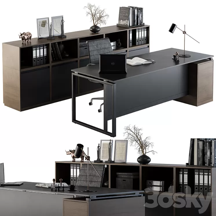 Office Furniture - Manager Set 07 3D Model