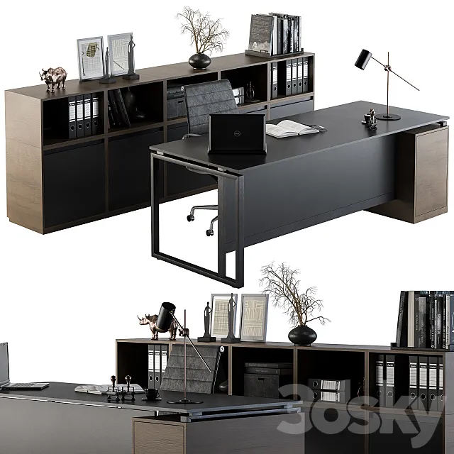 Office Furniture - Manager Set 07 3DModel