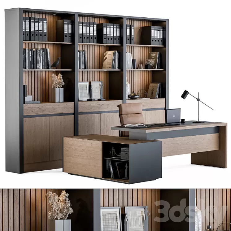Office Furniture - Manager Set 09 3D Model