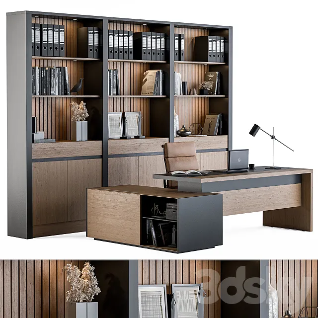 Office Furniture - Manager Set 09 Free Download