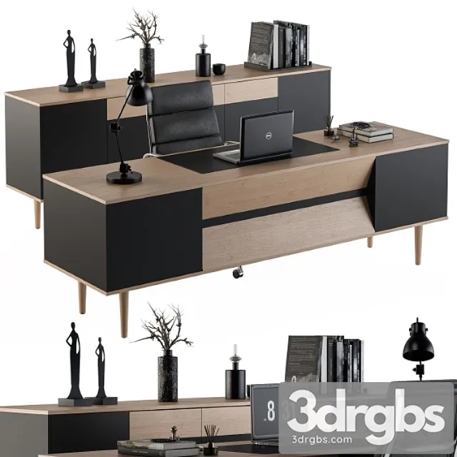Office furniture - manager set 10 2 3D Model Free
