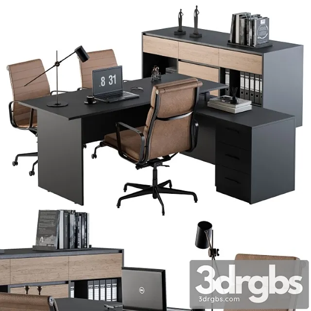 Office furniture - manager set 13 2 3D Model Free