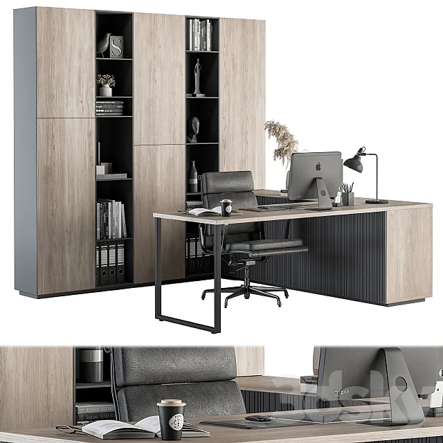 Office Furniture - Manager Set 19 3DModel