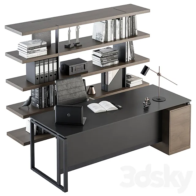 Office Furniture - Manager Set 22 3D Model