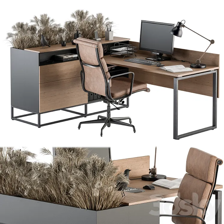 Office Furniture - Manager Set 27 3D Model Free