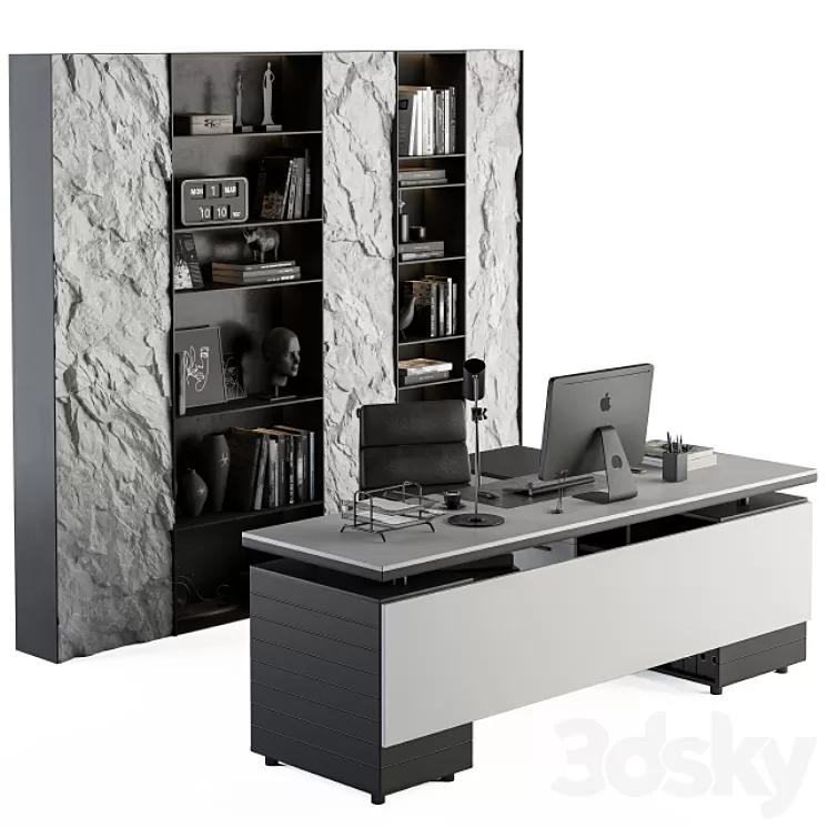 Office Furniture - Manager Set 36 3D Model Free