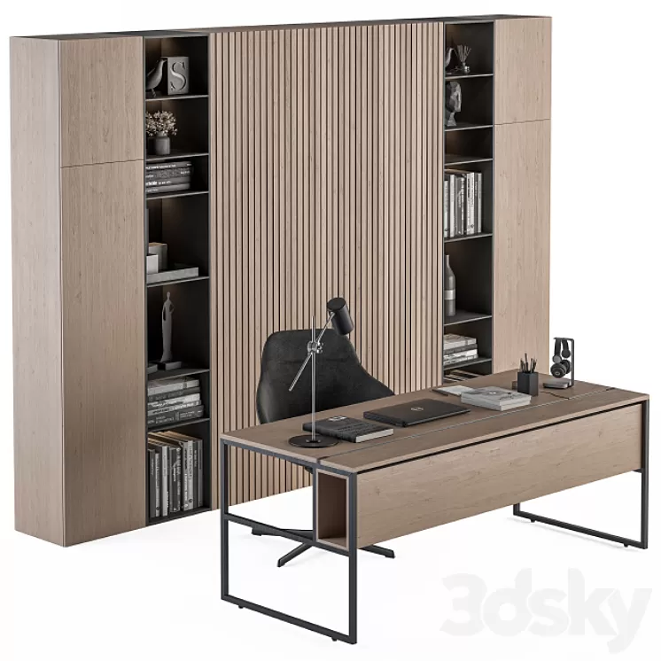 Office Furniture - Manager Set 37 3D Model