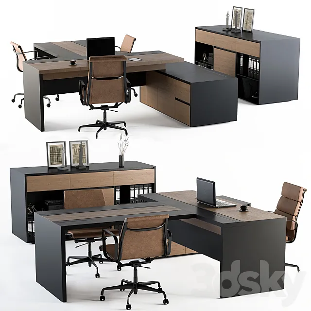 Office Furniture - Manager Set 3DModel
