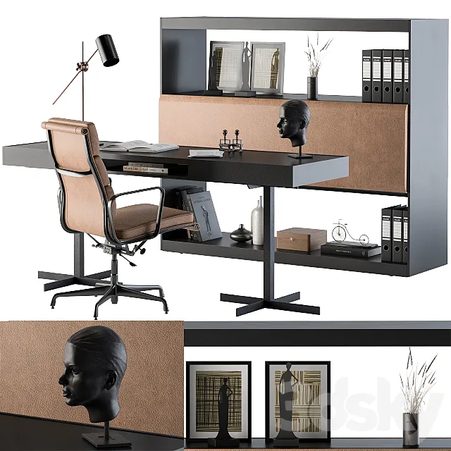 Office Furniture - Manager Set02 3DModel