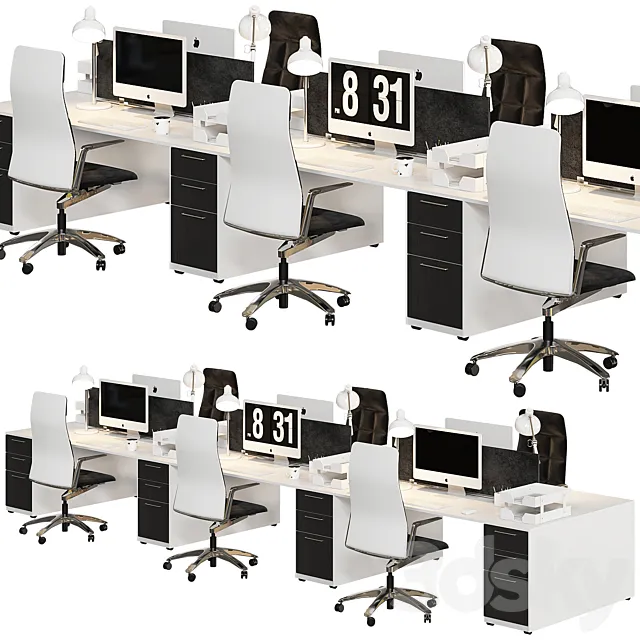 office furniture set 3DModel