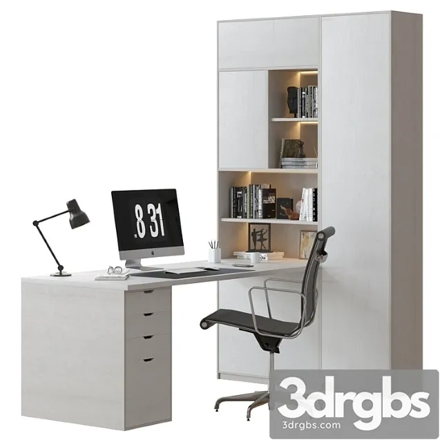 Office Furniture Set 7 3D Model Free