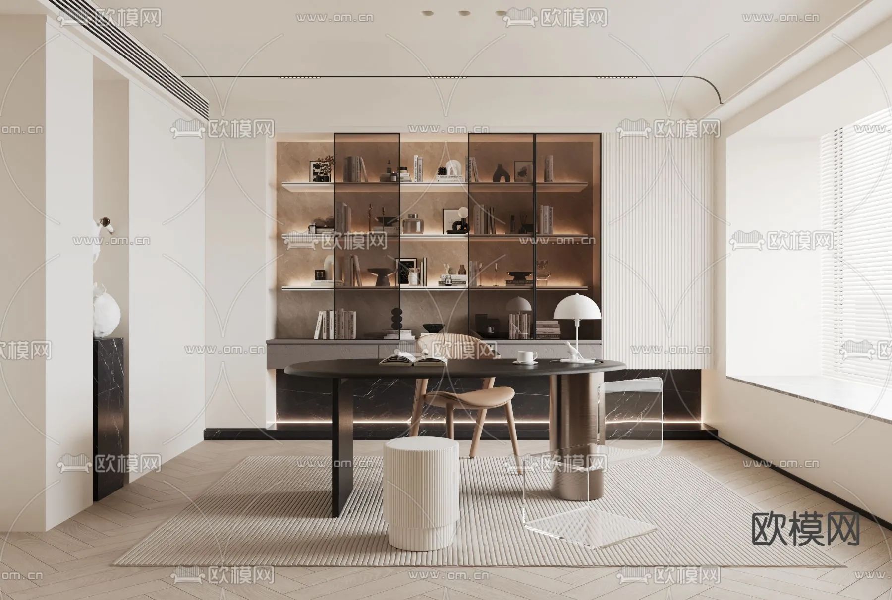 OFFICE HOME - CORONA - 3D MODEL - 1713