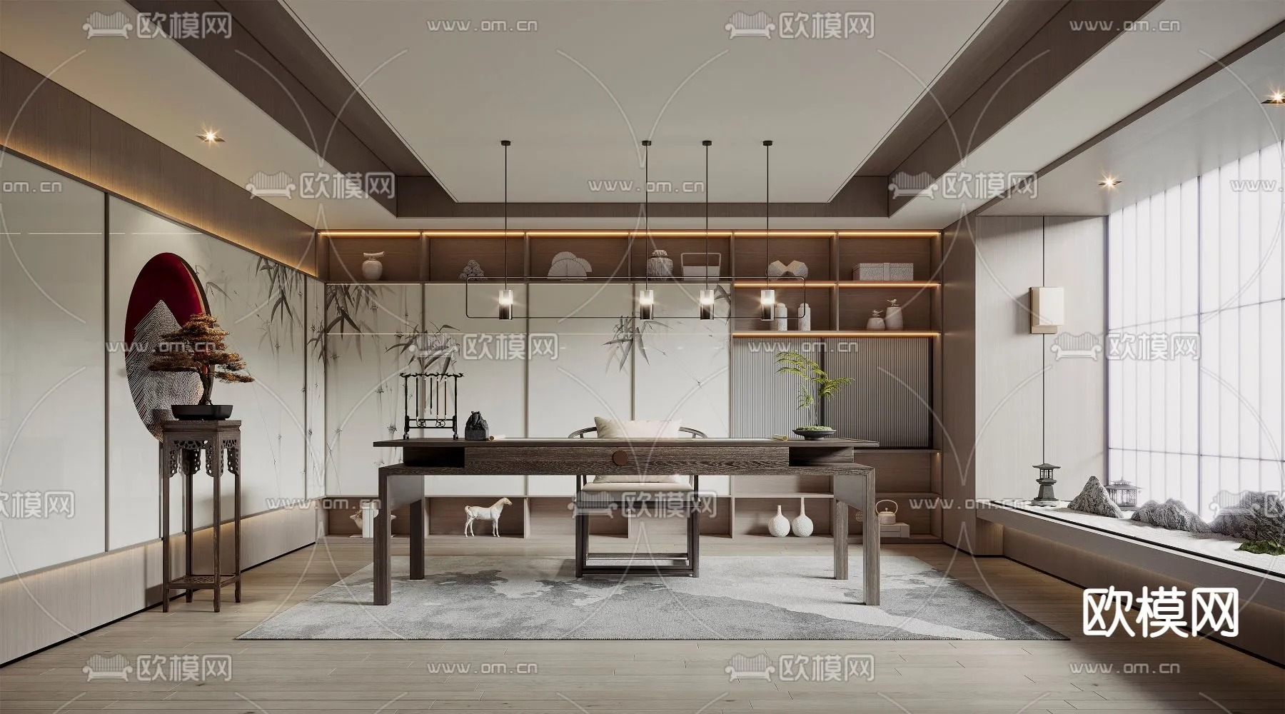 OFFICE HOME - CORONA - 3D MODEL - 1756