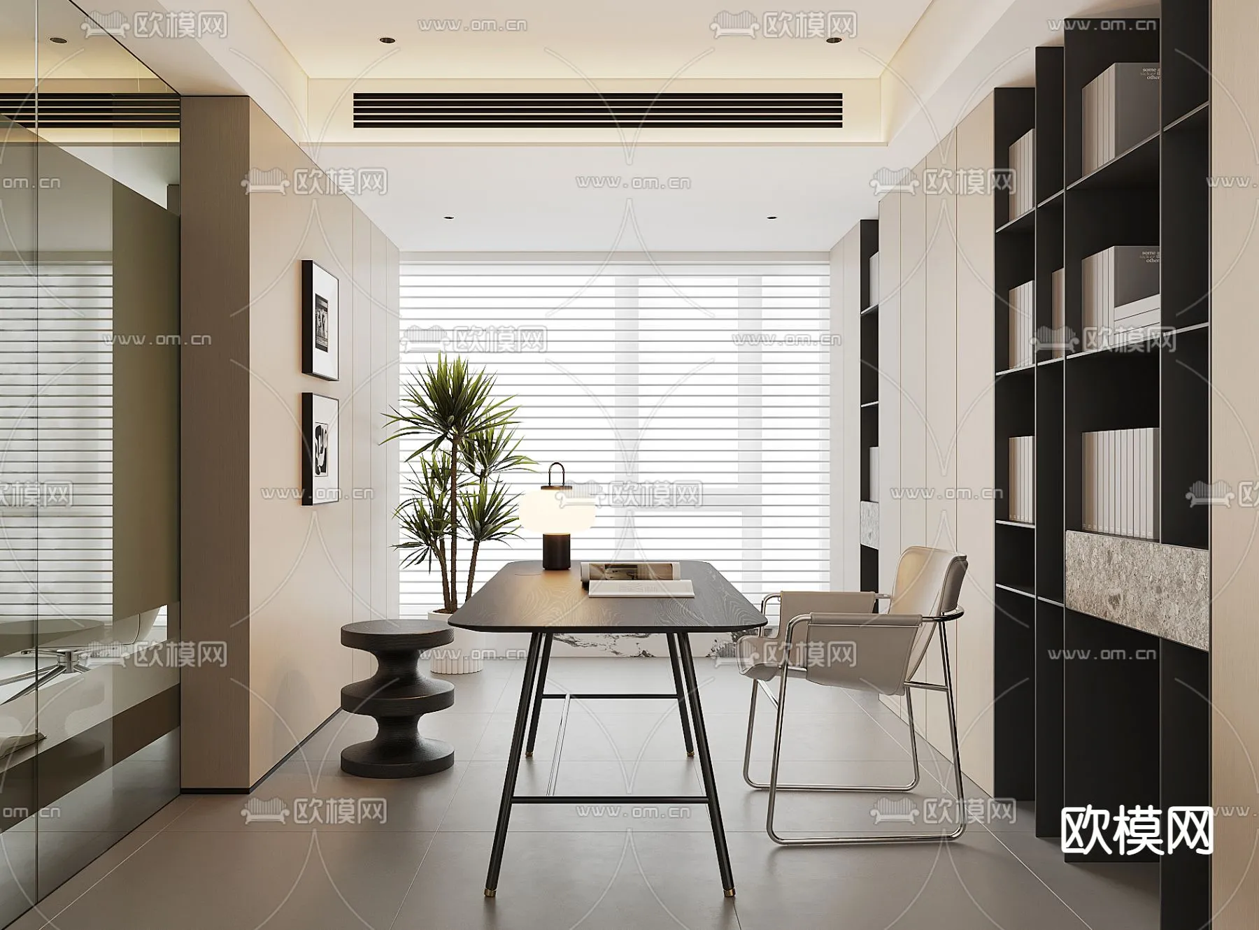 OFFICE HOME - CORONA - 3D MODEL - 1757