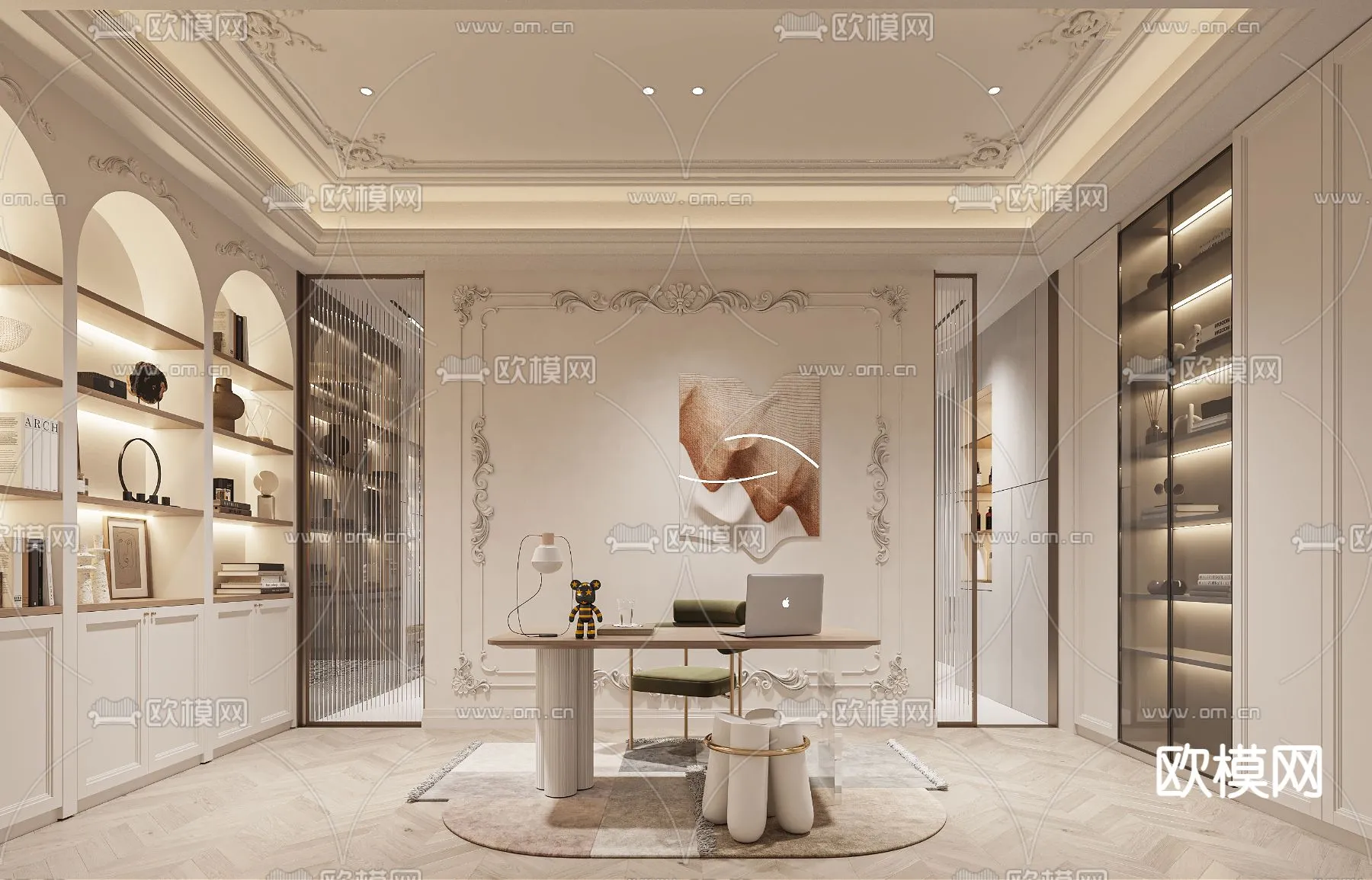 OFFICE HOME - CORONA - 3D MODEL - 1767