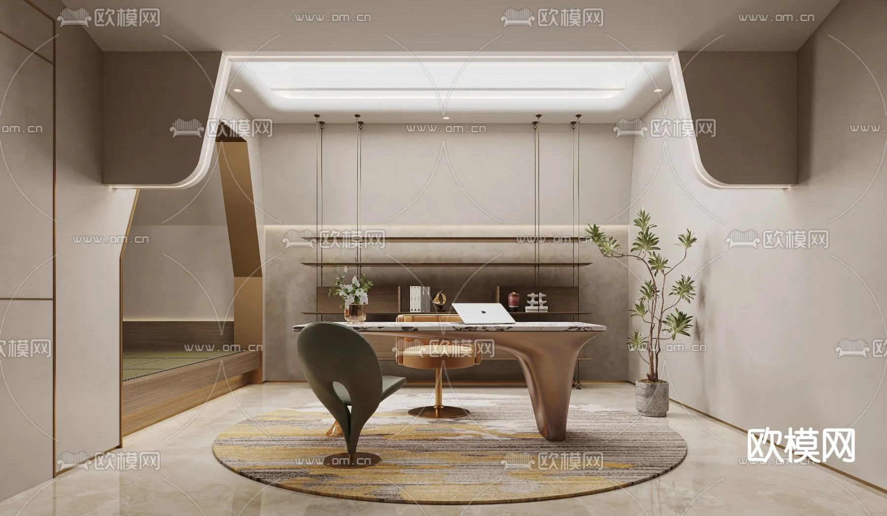 OFFICE HOME - CORONA - 3D MODEL - 1778