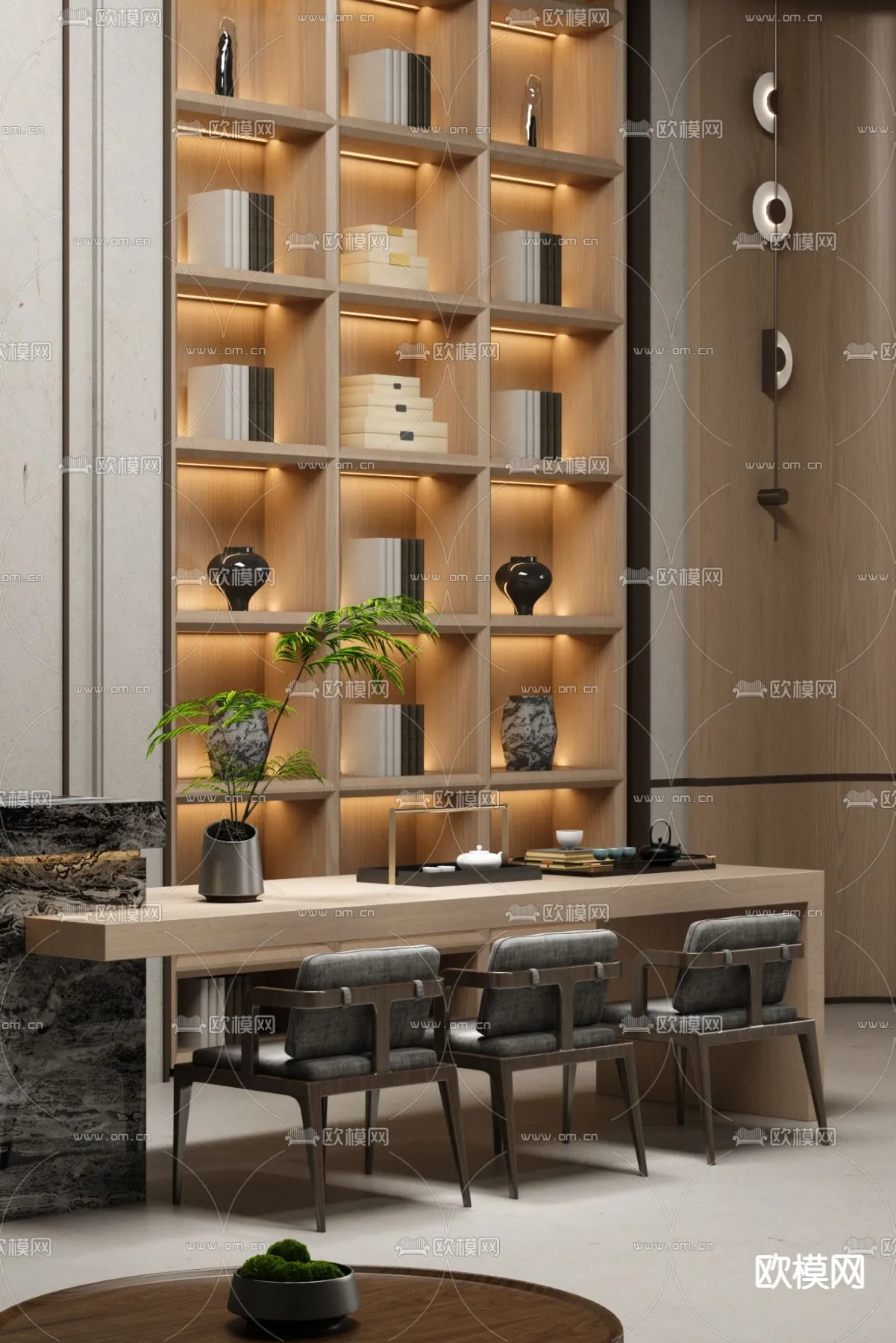 OFFICE HOME - VRAY / CORONA - 3D MODEL - 1700