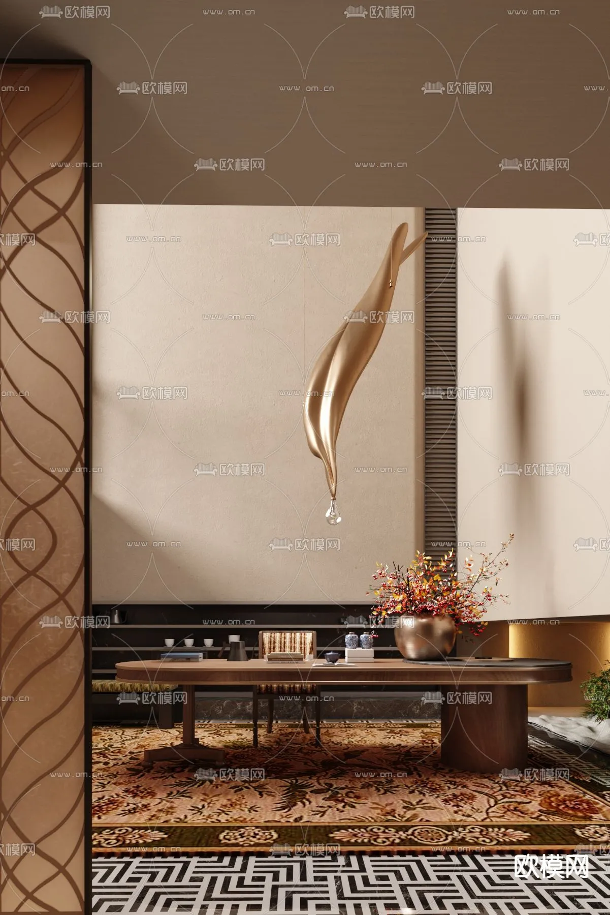 OFFICE HOME - VRAY / CORONA - 3D MODEL - 1702